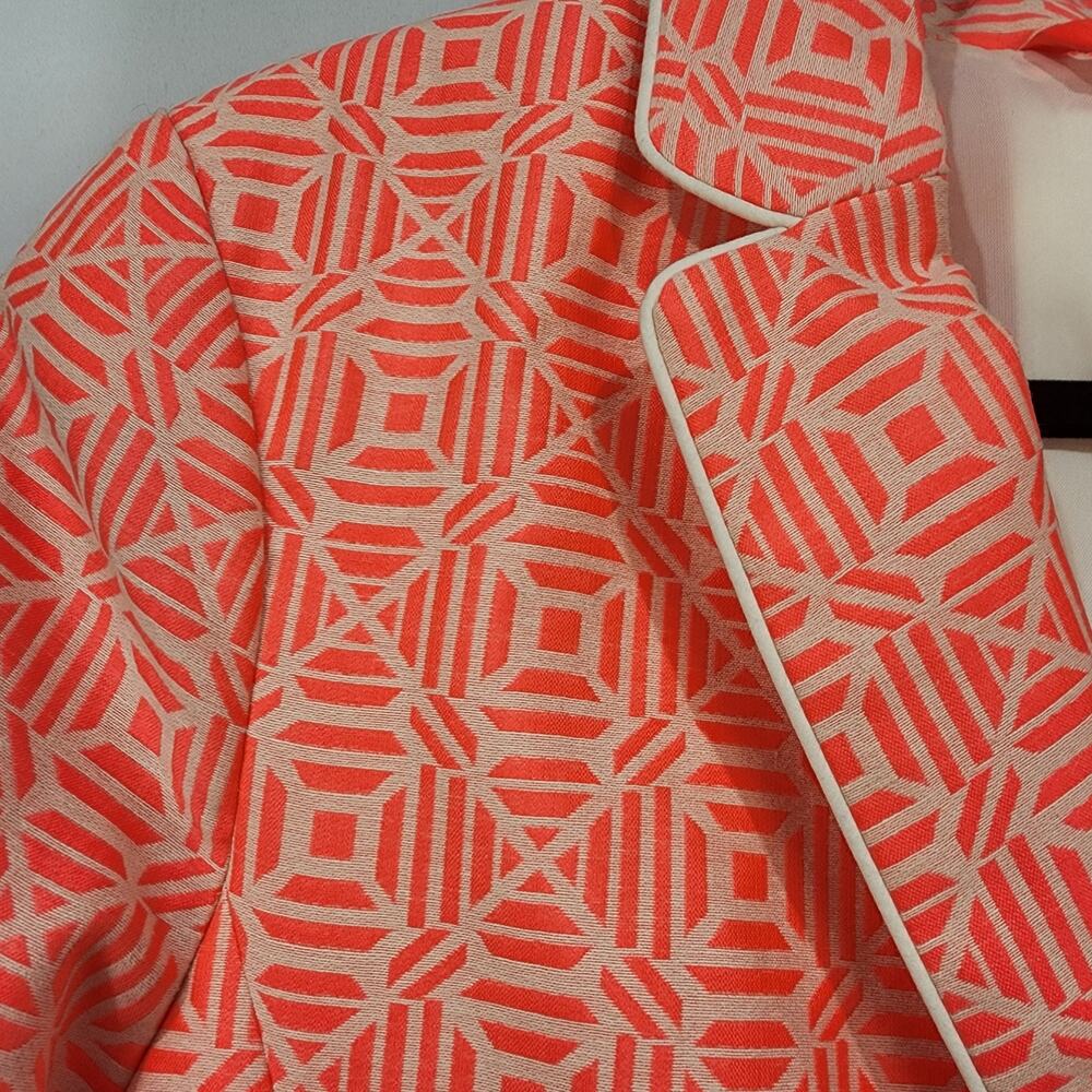 Gap Academy Blazer Geometric Neon Pink 8 Tall - Picture 6 of 12